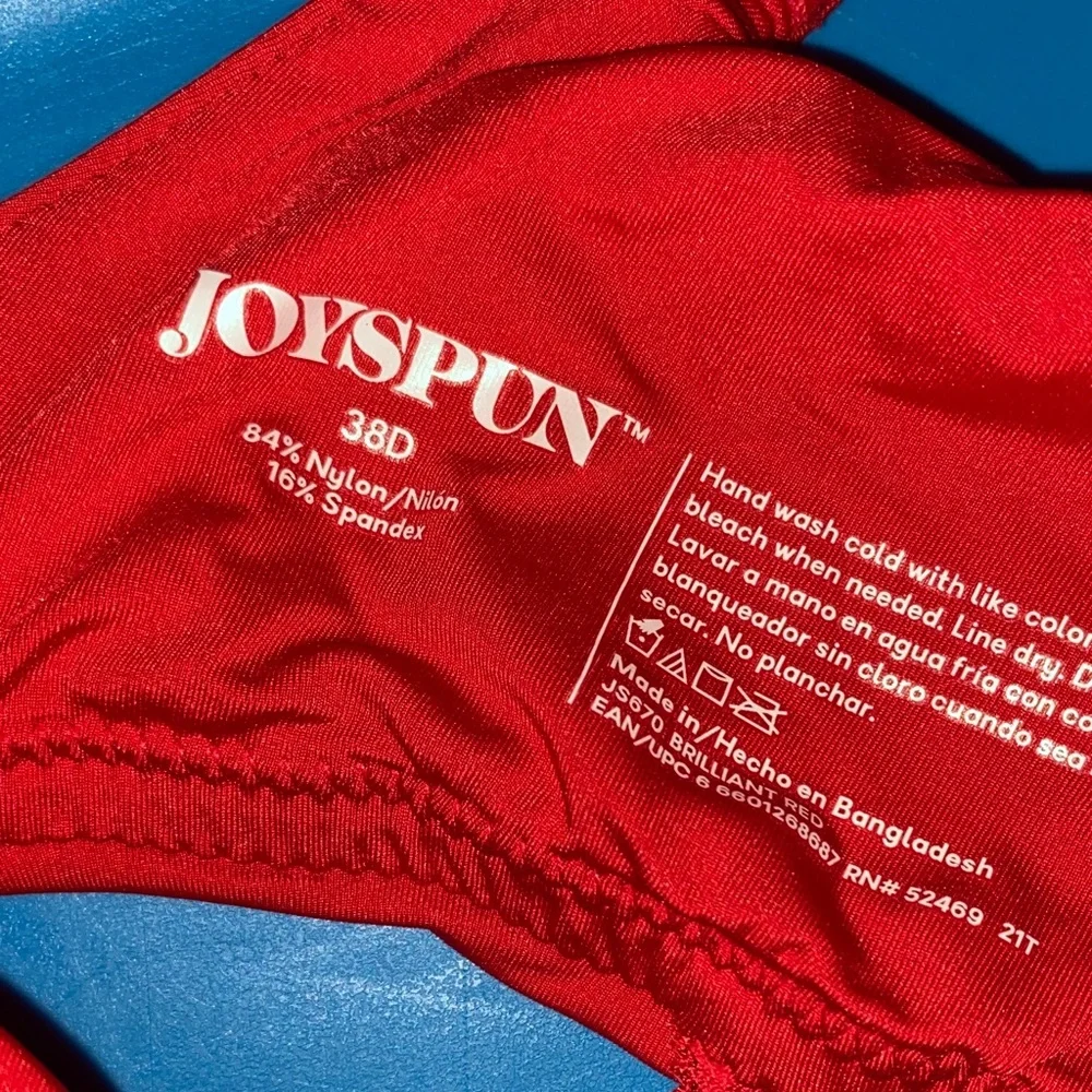 🆕 Joyspun • 38D • Red • Lace • Underwire Bra